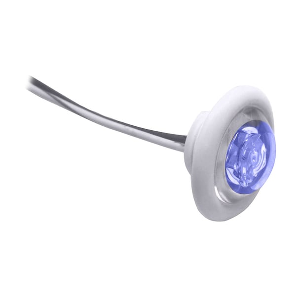 Innovative Lighting LED Bulkhead/Livewell Light "The Shortie" Blue LED w/ White Grommet 011-2540-7 - main